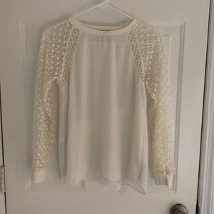 LOFT Petites Off-White Top